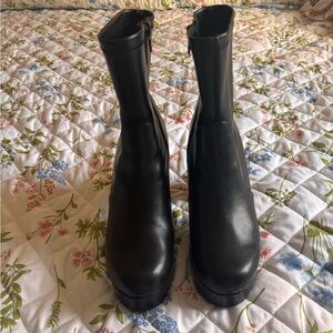 Madden Girl Black Platform Ankle Boots